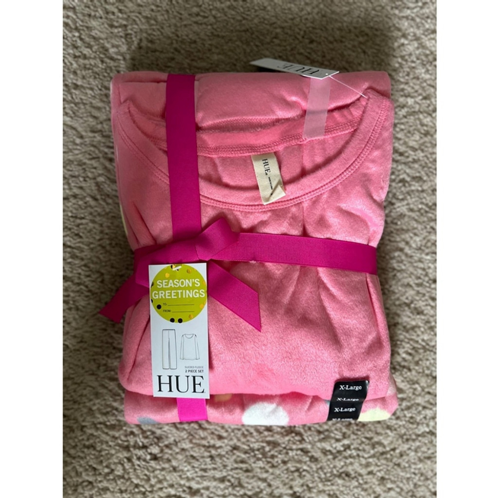 Cozy HUE Pink Cat Pajama Set XL - Picture 2 of 6
